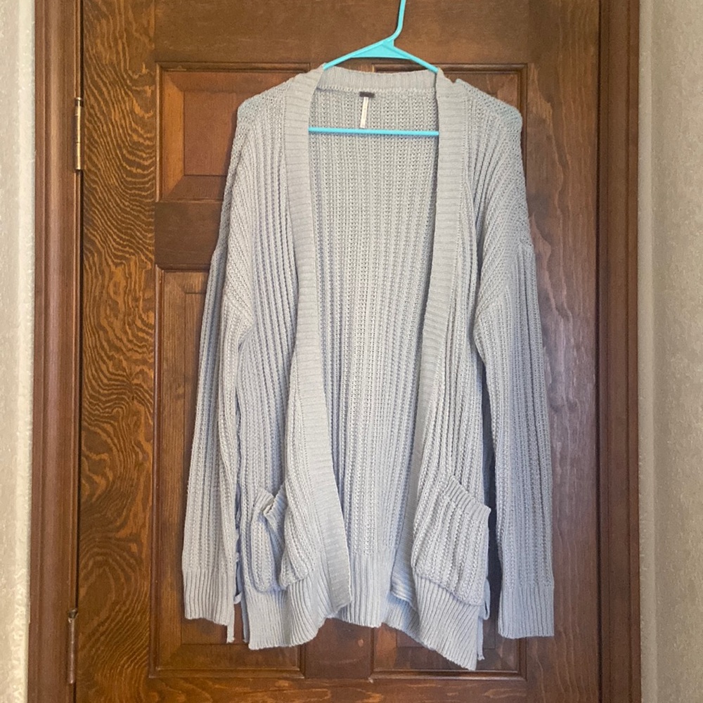 Comfy cardigan with knitted sides